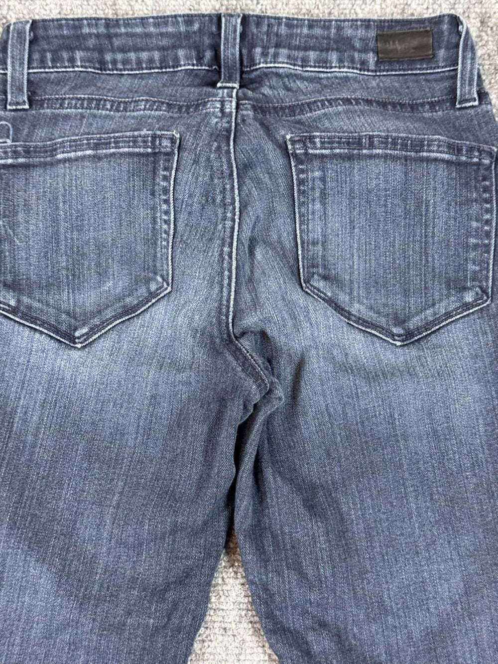 PAIGE Anthropology Women’s Dark Wash Skinny Slim Stretch Denim Jeans Size 25 - Picture 7 of 8